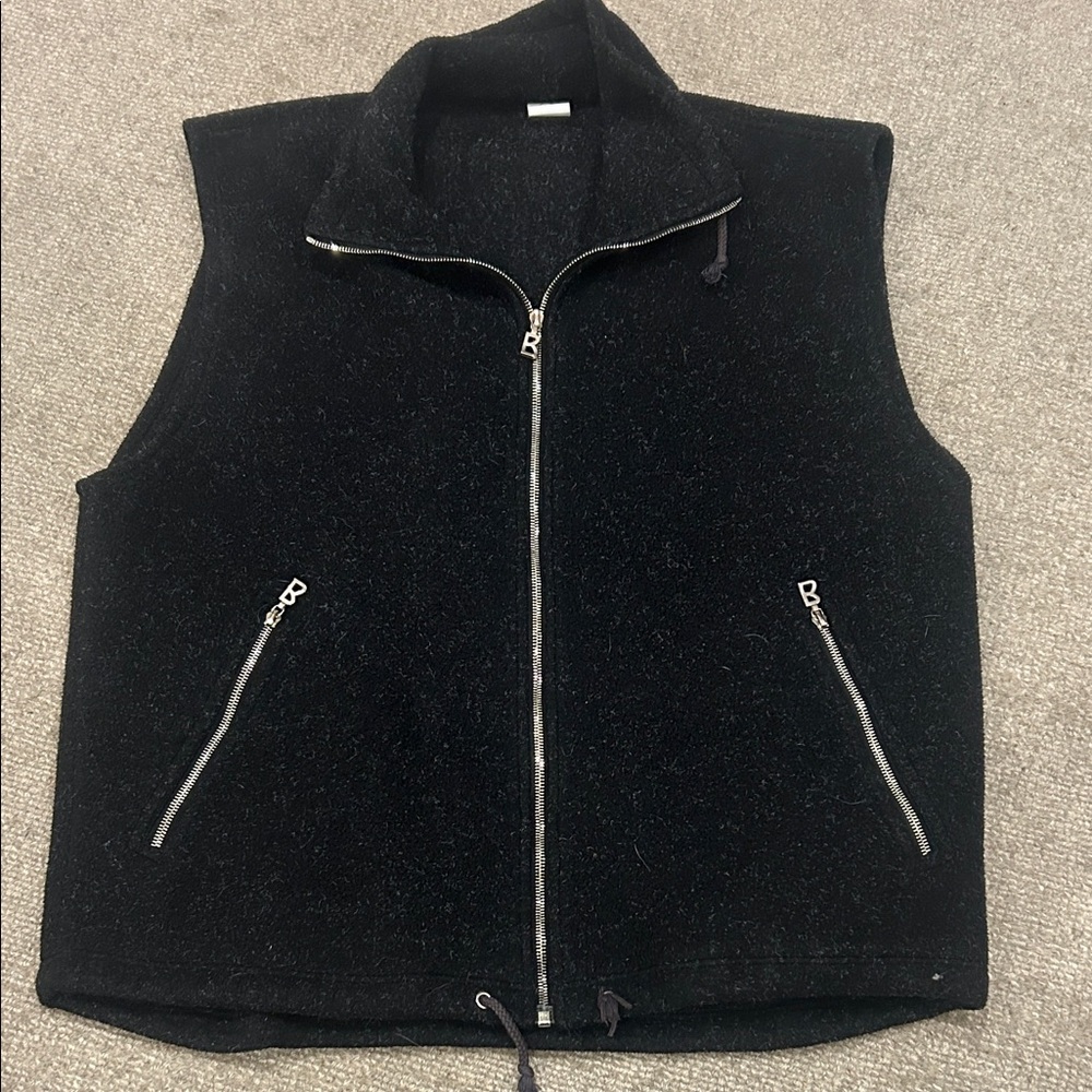 Bogner Black Zip-Front Fleece Vest
